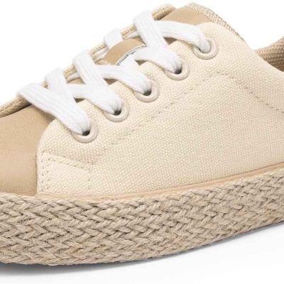 Kid Boys Girls Sneakers Canvas Espadrille Lace Up Walking Casual Shoes