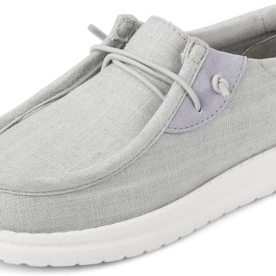 Boys Casual Slip On Shoes,Grey Canvas,Big Kid