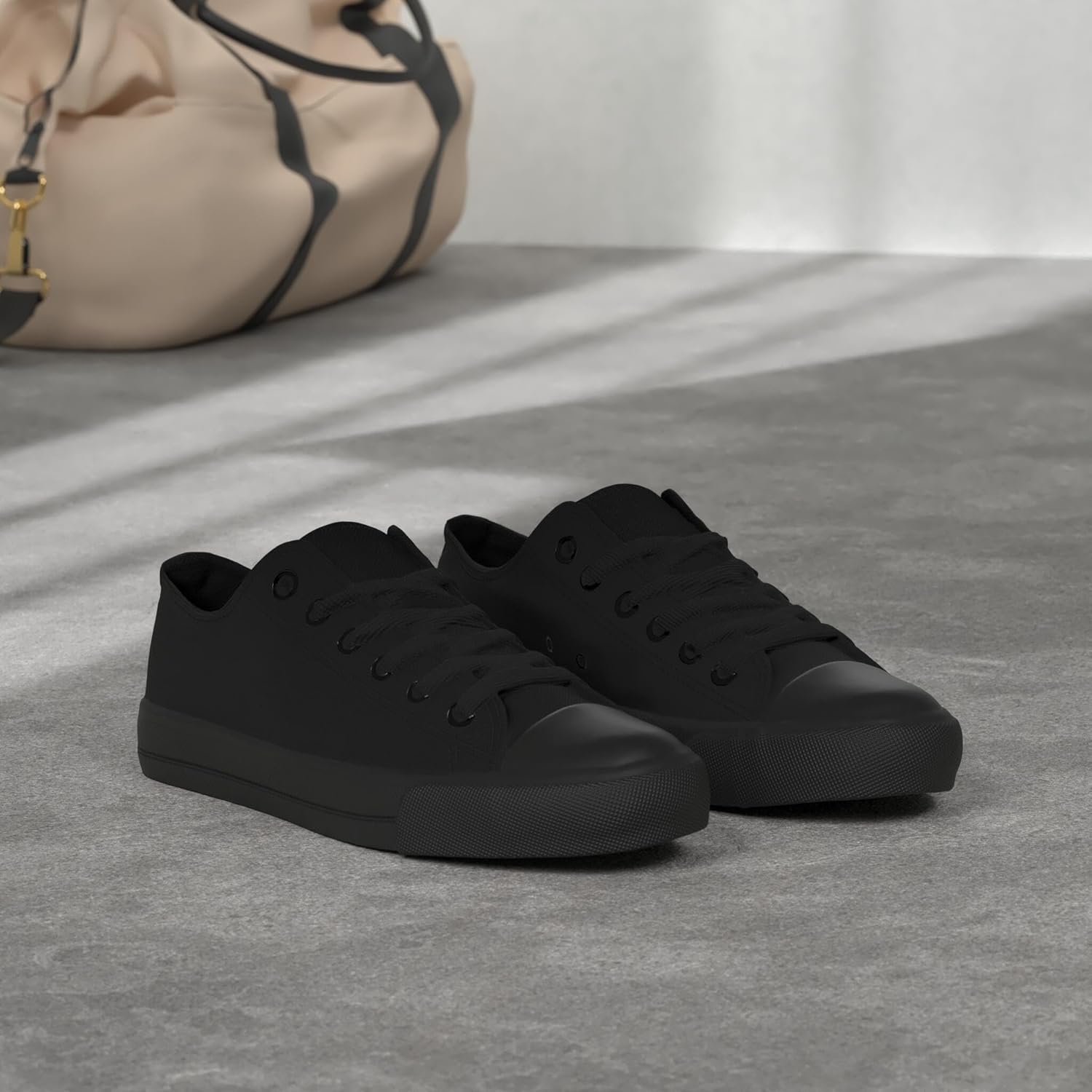Unisex Canvas Shoes Low Top Fashion Sneakers Slip on Walking Shoe - Image 2