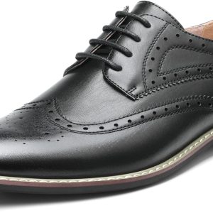 men Classic Modern Oxford Wingtip Lace Dress Shoes