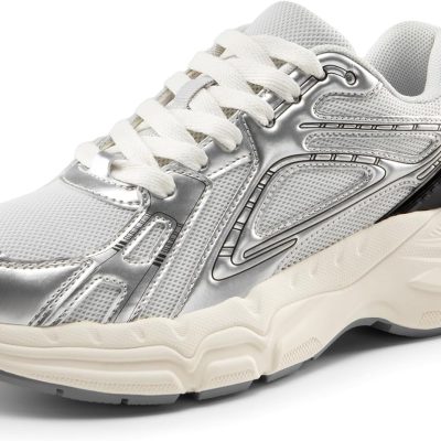 Women Platform Chunky Fashion Sneakers Walking Lace-Up Comfortable -Style Sneakers Workout Sport Work Casual Tennis Shoes